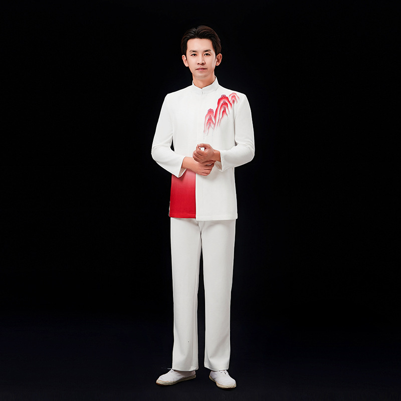 成人男女学生大合唱演出服红歌比赛诗歌朗诵舞台表演服主持人礼服|undefined