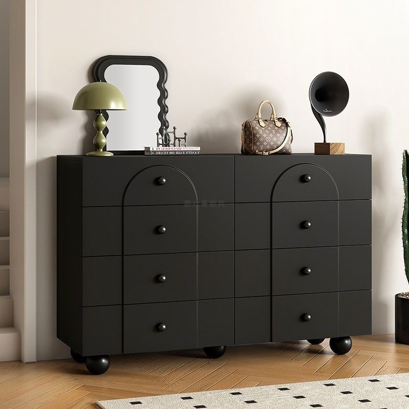 Bedroom Solid Wood Dresser and Cupboard Integrated Living Room Wall Storage Cabinet Bedside Storage Cabinet Floor-Standing Storage Cabinet