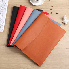 Wholesale Button-Clasp Leather A4 File Pouch Contract File Organizer Bag Business Large Capacity PU Archival Bag Manufacturer Supply