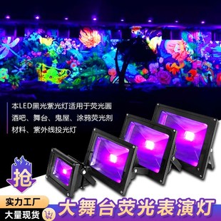 Uv Led Fluorescent Light Party Painting Cross-Border Stage Performance Black Light Graffiti Atmosphere Floodlight Purple Light Illumination Light