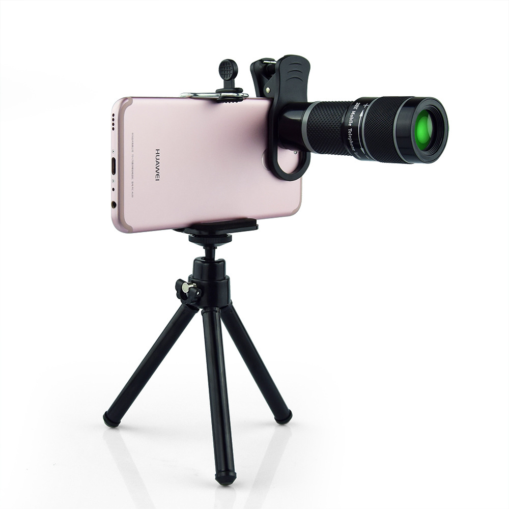 Lente de teléfono móvil 20 veces nueva fotografía HD externa foco ajustable teleobjetivo inteligente
