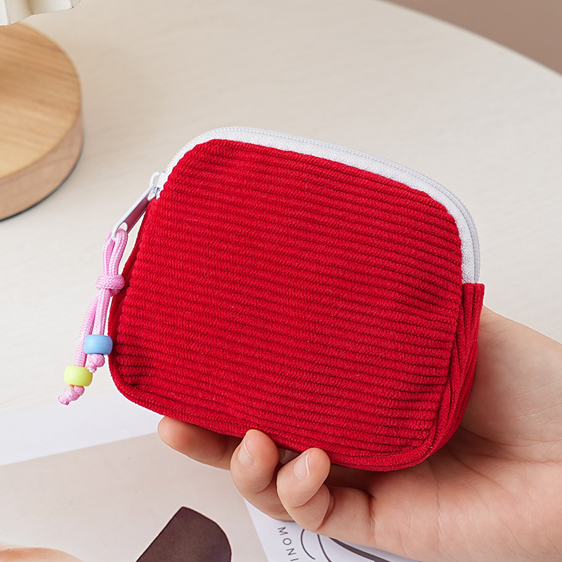 Bolsa de almacenamiento de pana roja