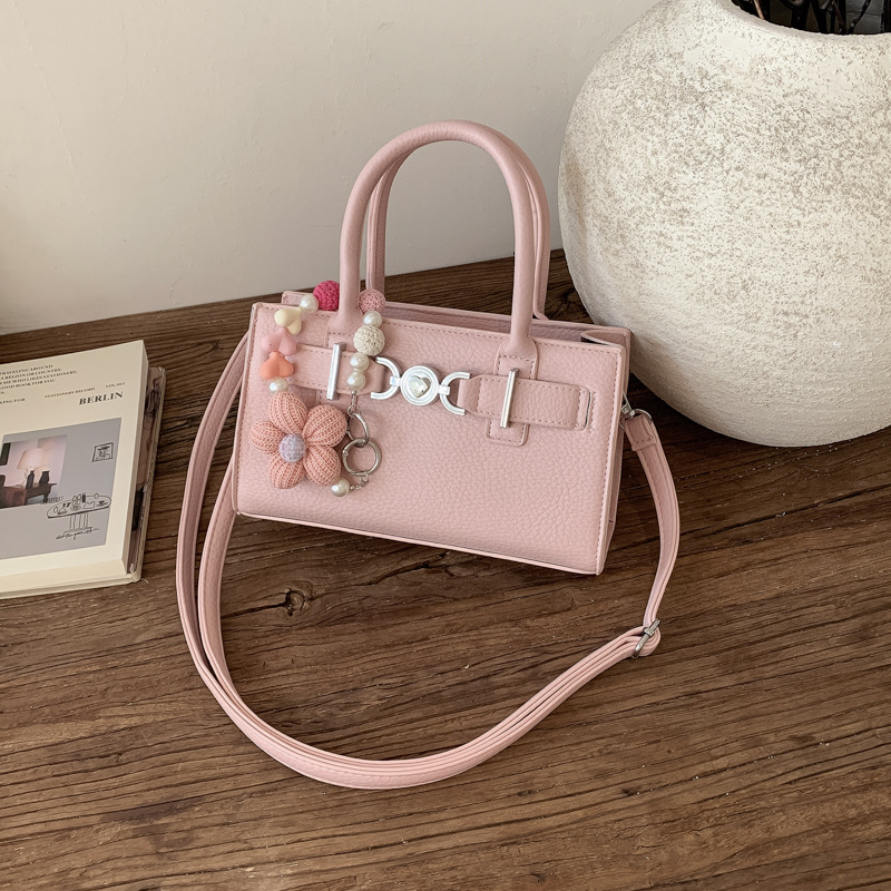 Nicho Zhong bolso retro mujer 2026 nueva textura lichi estampado bolso pequeño cuadrado de viaje ocio mochila de hombro image 9
