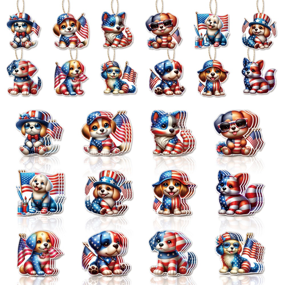 Nuevo colgante de decoración del Día de la Independencia de EE. UU., Regalo de fiesta del Día de la Independencia, colgante de decoración en maceta