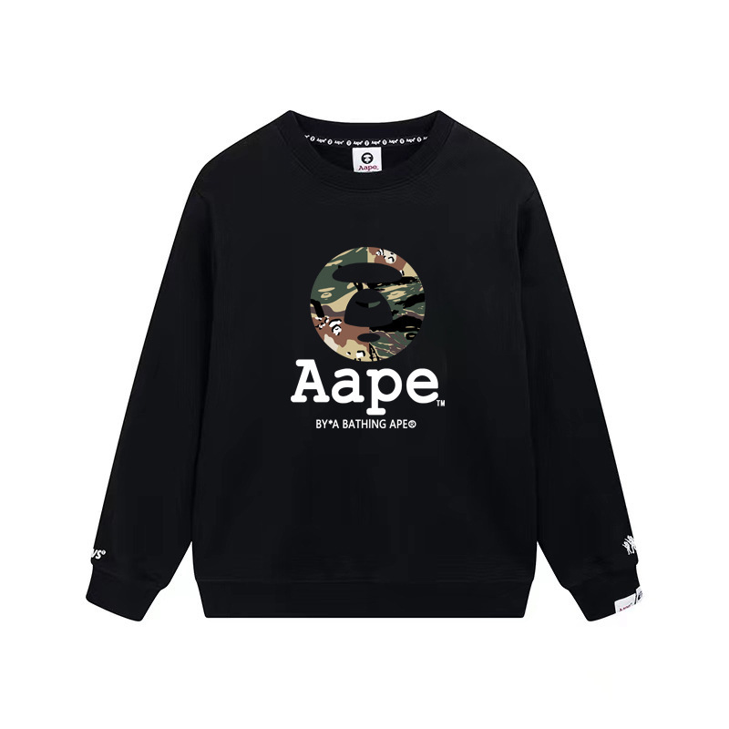 Cross-Border Wholesale Trendy Ape Round Neck Sweatshirt Ape Head Long Sleeve Foreign Trade Supply Loose Top Jacket