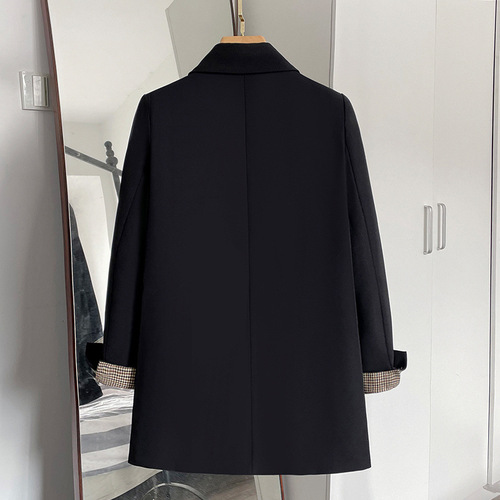 Spring and autumn new style casual coat for women, Korean style black fried street small suit, Internet celebrity temperament small suit