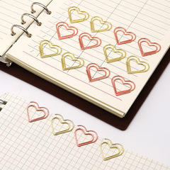 Love creative clip simple metal colorful stationery office supplies irregular embossed pin wholesale