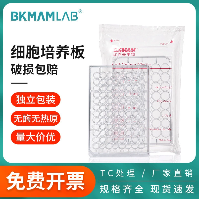 Пластинка для биологических культур Beekman, 12, 24, 96-позиционная, для бактерий, с ферментно-иммунным анализом, стерильная, с независимой обработкой стенок TC для адгезии клеток