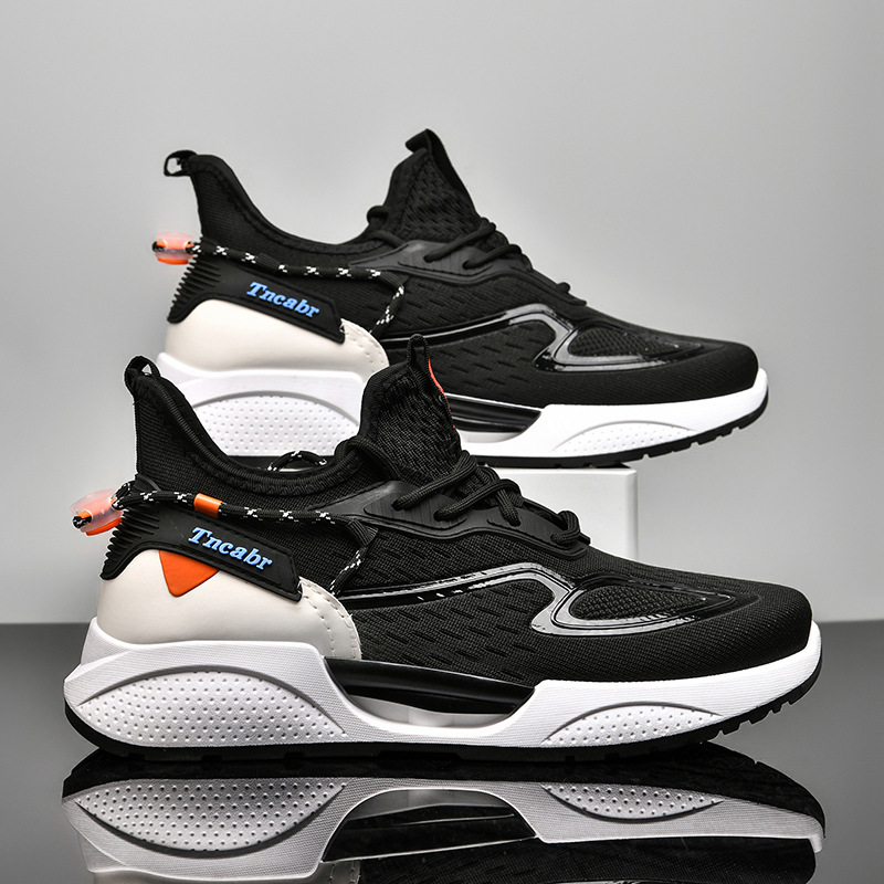 Comercio exterior de alta calidad para hombres de verano baja red transpirable zapatos para correr suela gruesa amortiguadora zapatos deportivos casuales de entrenamiento cómodos