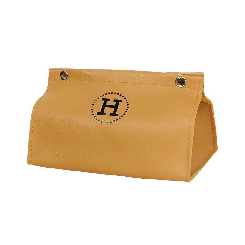 Nuevo hotel de estilo nórdico caja de pañuelos de cuero ins estilo hogar sala de estar de almacenamiento de escritorio caja de pañuelos de cuero PU