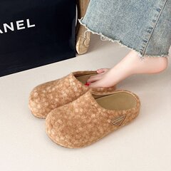 巨美~厚底勃肯鞋一脚蹬包头半拖鞋女外穿2025年秋新款懒人勃肯鞋