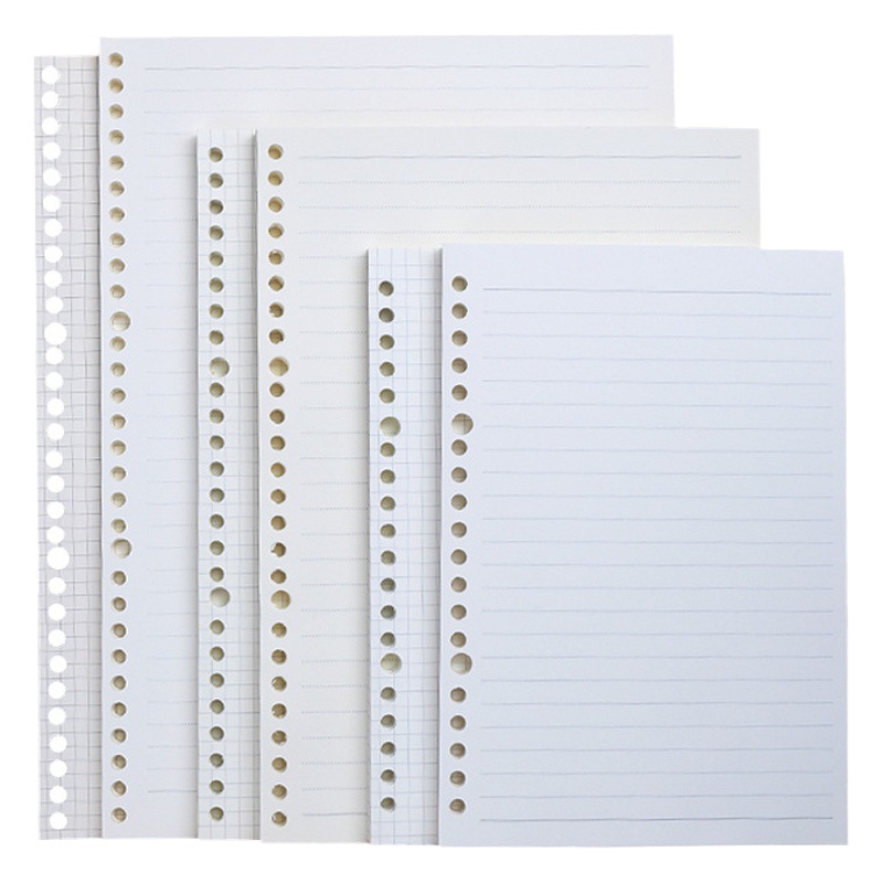 Kedeyu A5 Papel de cuaderno A4 de hojas sueltas de reemplazo de cuaderno B5 borrador desmontable cuaderno de ejercicios cuaderno de hojas sueltas núcleo interno