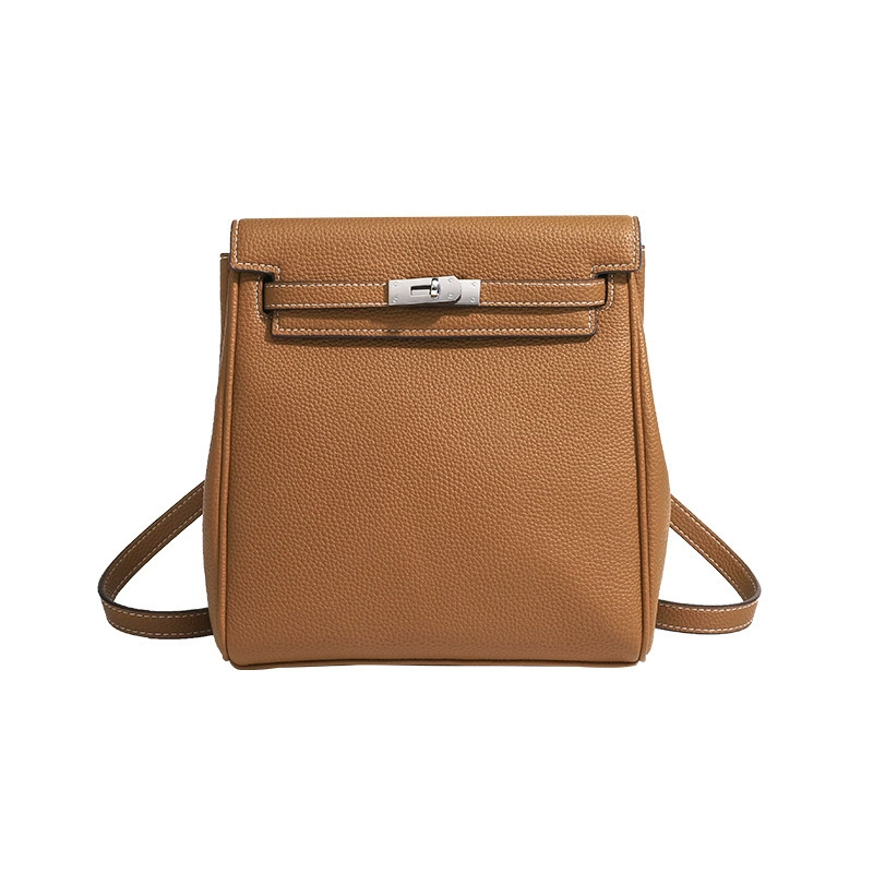 Bag, leather backpack for leisure, cowhide, high-quality style