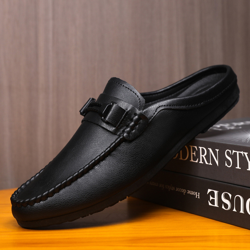 Casual Thin High-end Business Black Men's Lefu Shoes Men's Leather Shoes Outdoor Breathable Fashionable Soft Leather Waterproof Casual Thin High-end Business Black Men's Lefu Shoes Men's Leather Shoes Outdoor Breathable Fashionable Soft Leather Waterproof
