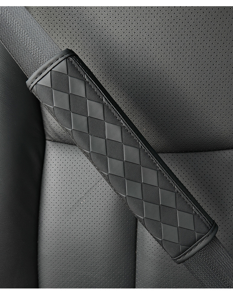 Car Seatbelt Shoulder Pads, Safety Belt Covers, Protective Covers, Leather Shoulder Pads, Interior Accessories, Embossed