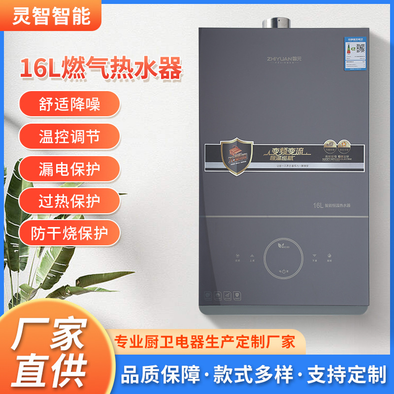 家用热水器强排式变频16L热水器快速反应燃气恒温厨卫燃气热水器
