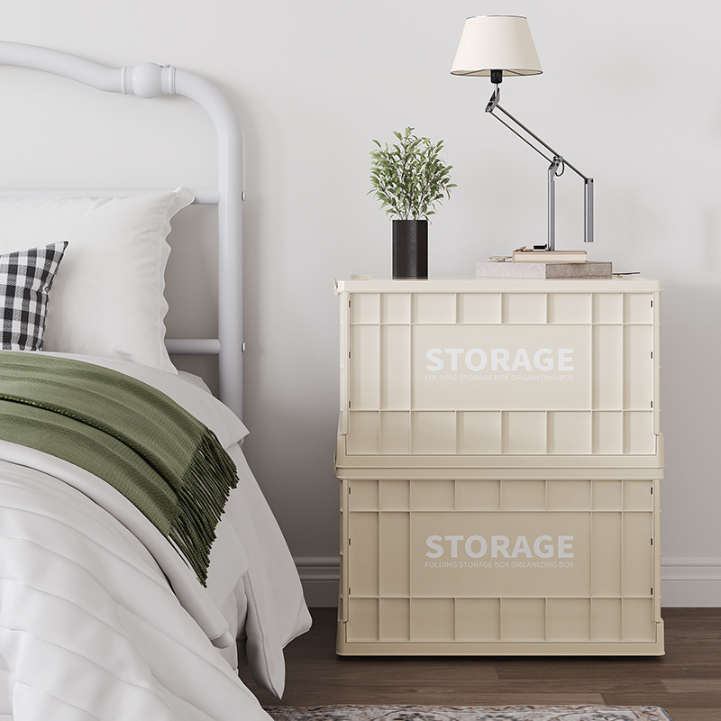 Caja de almacenamiento doméstica caja de almacenamiento plegable caja de acabado portail de automóvil caja de almacenamiento gruesa de gran capacidad con polea