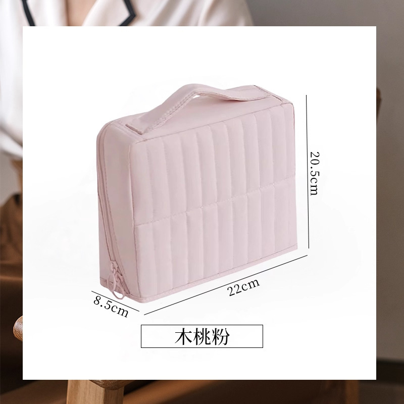 Bolsas de maquillaje de gran capacidad bolsas de lápiz bolsas de maquillaje cepillo portátil con bolsas de almacenamiento de espejo personalizadas