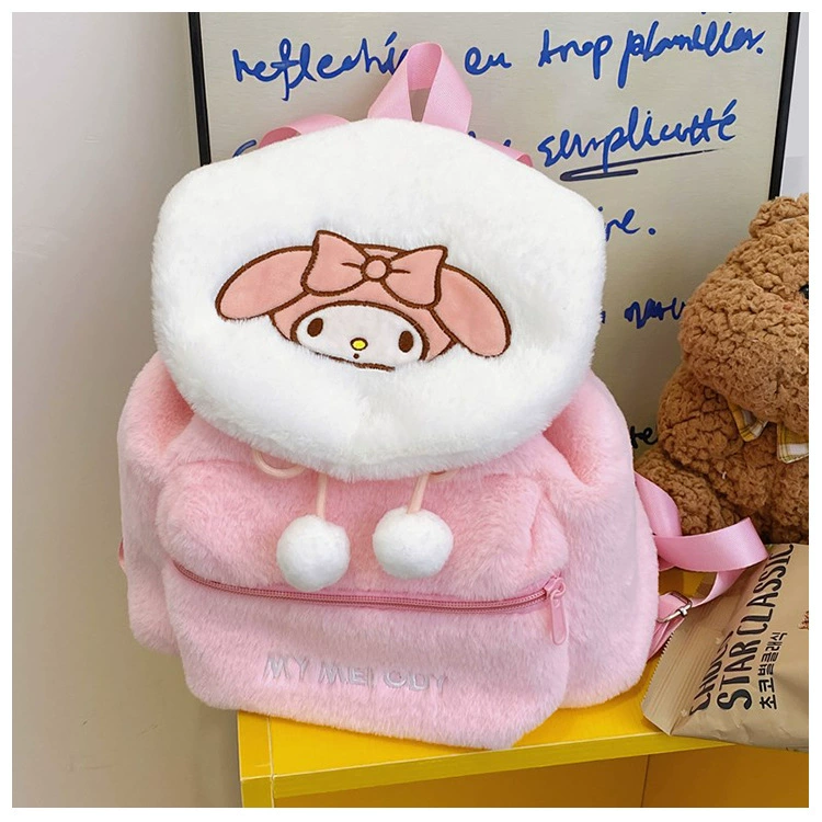 Рюкзак Hello Kitty, плюшевый, демисезонный и вместительный