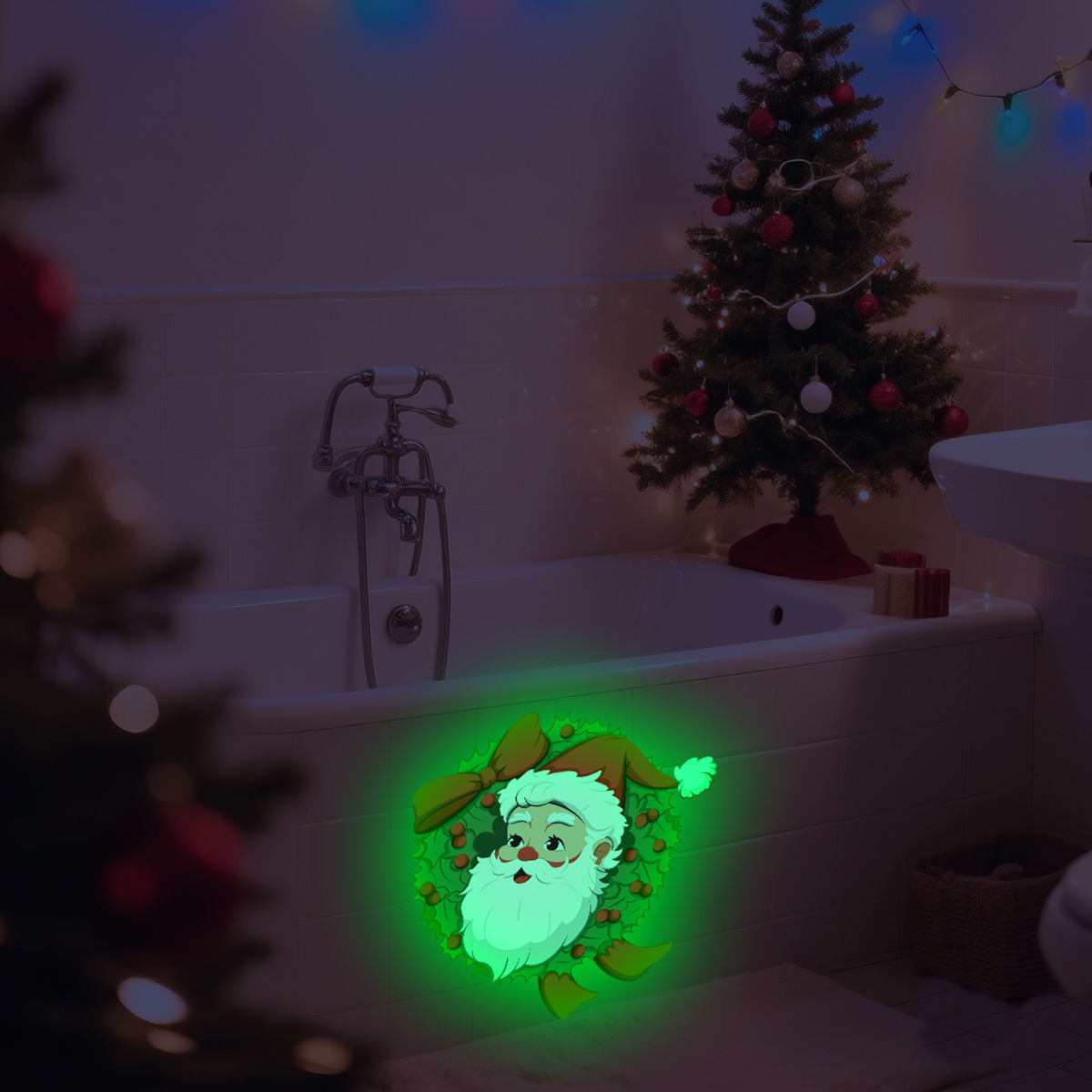 Weihnachtsaufkleber Weihnachtsmann Für Fenster Und Glastüren_voghion.com