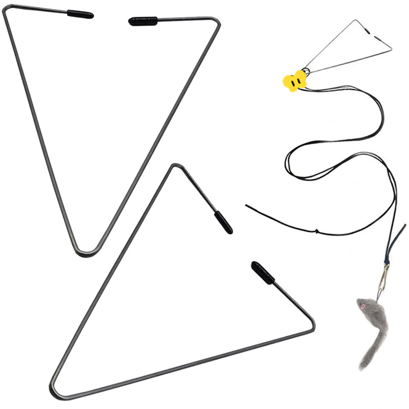 Hanging door mouse toy accessories iron triangle stainless steel V hook cat toy self-hi hanging door elastic tripod Hanging door mouse toy accessories iron triangle stainless steel V hook cat toy self-hi hanging door elastic tripod