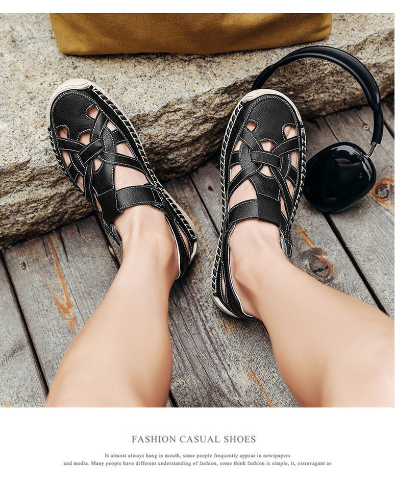 Dép sandal nữ quai ngang đế bằng dệt mềm nhẹ chống trượt đi biển — 2509 màu, 2509 màu hồng, 2509 quả mơ, 2509 xanh chi tiết 11