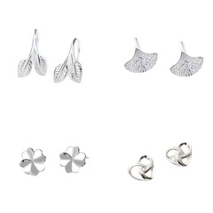 韓國個性簡約四葉草耳釘女學生時尚批發睡覺不用摘耳環冷淡風耳飾