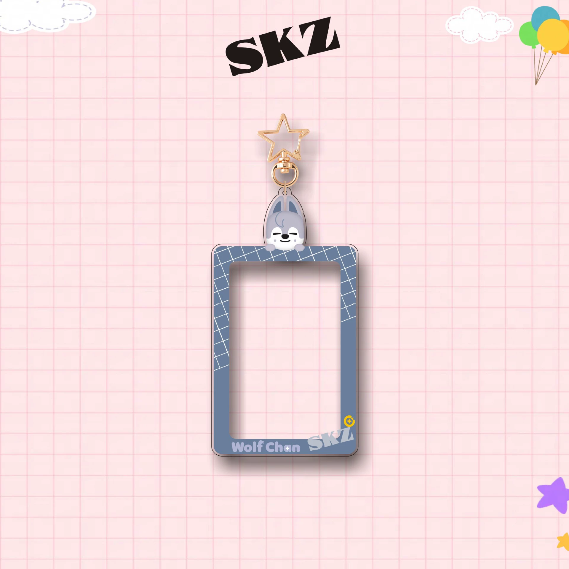 Ключодержатель acrylic StrayKids серии SKZOO, фото-рамка, набор маленьких карточек, звезда вокруг звезды
