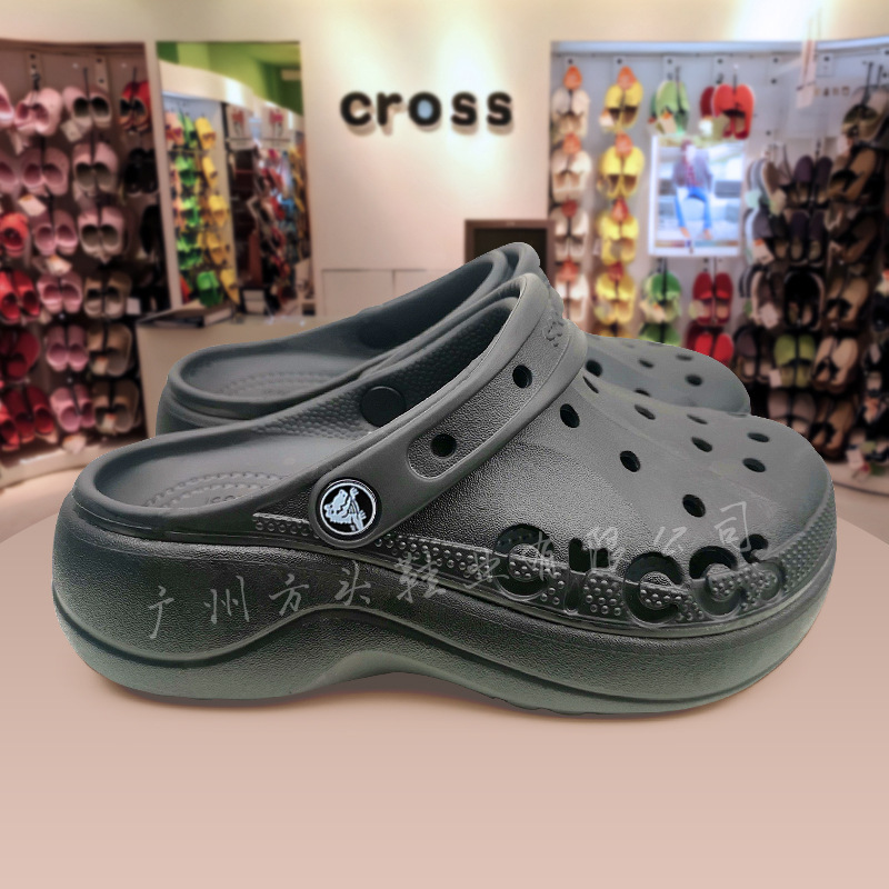CROSS洞洞鞋女厚底增高云彩贝雅户外沙滩鞋包头拖鞋eva洞洞鞋批发