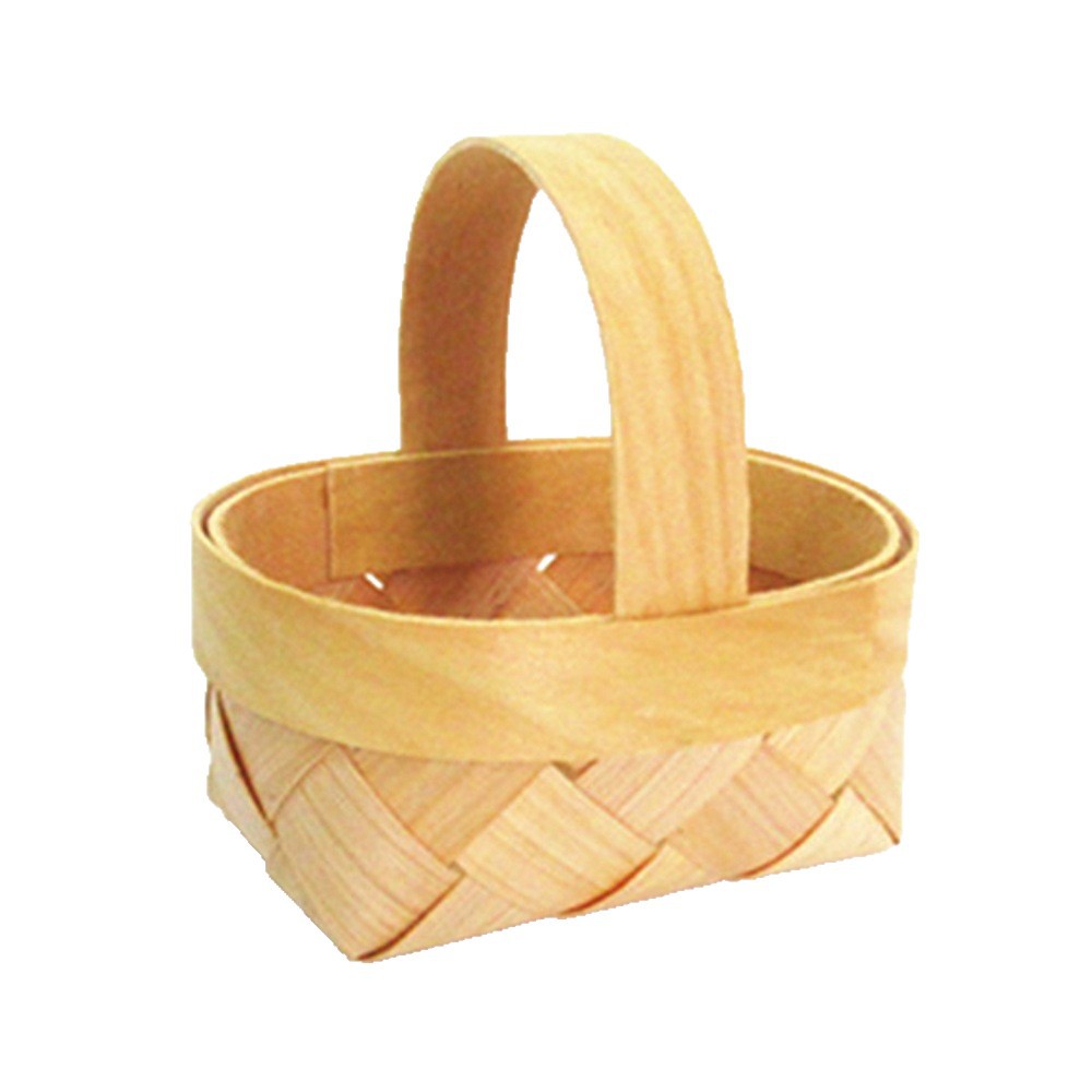Mini canasta de madera portátil tejiendo canasta de regalo de boda canasta de dulces canasta de muñecas casa decoración canasta de flores image 5