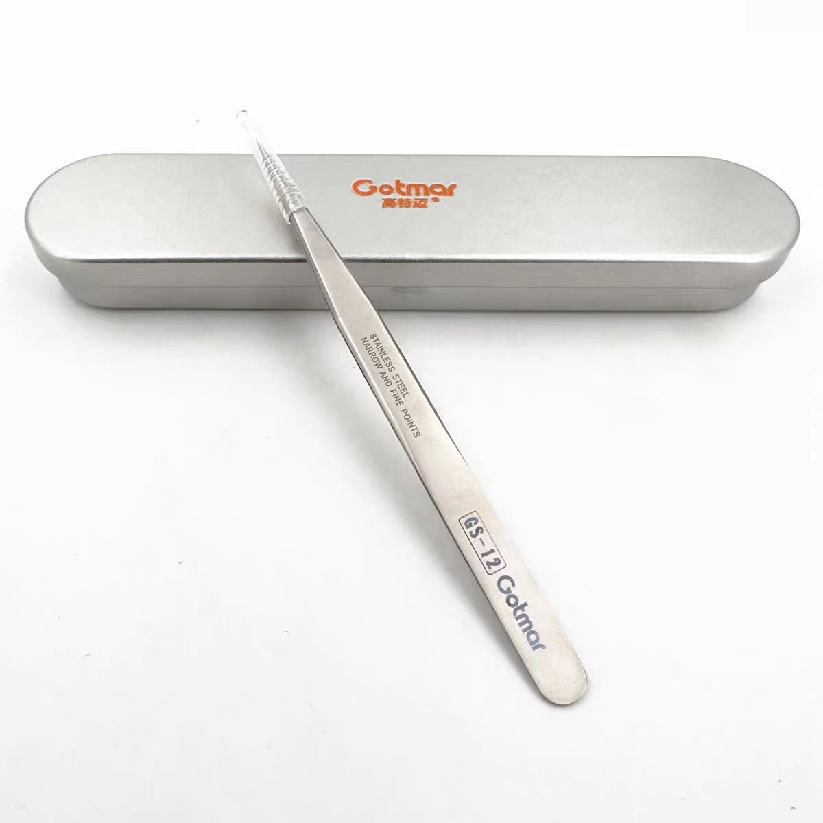 高特迈精钢27A精密镊子钟表手机维修超硬防磁酸弯直尖头镊子