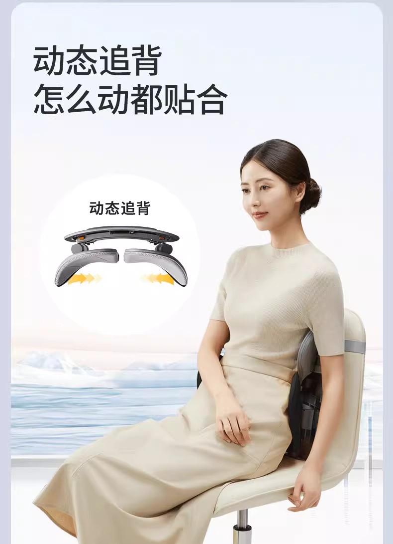 Ergonomic Lumbar Support Cushion for Office Chair, Back Cushion, Waist Support, Chair Cushion, Long Sitting Lumbar Pad, Seat Lumbar Support