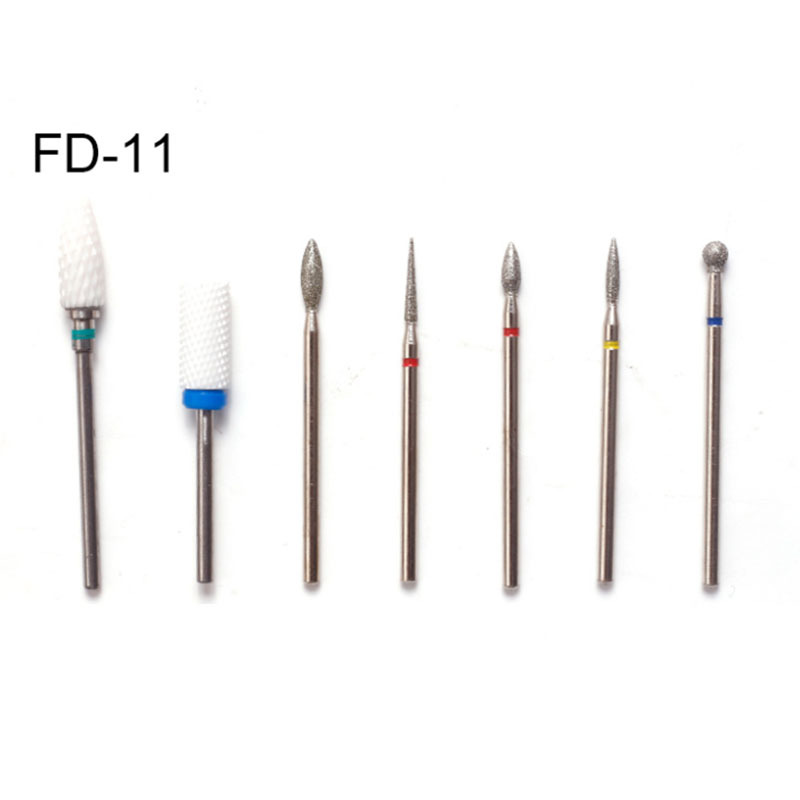 Transfronterizo manicuras aleación de tungsteno acero abrasivo conjunto abrasivo cepillo de pulido herramienta de pulido de piel muerta