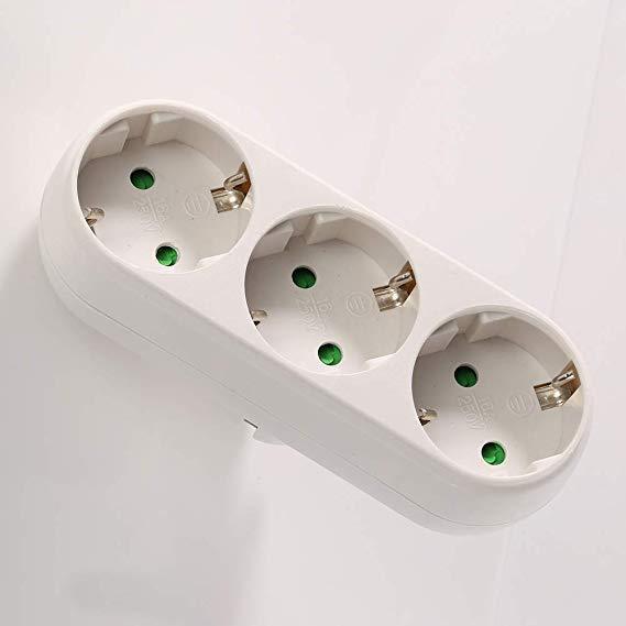 European Standard Two-Pole Round Plug 3-Hole Multi-Hole Adapter German Standard German Power Conversion Head Adapter Plug