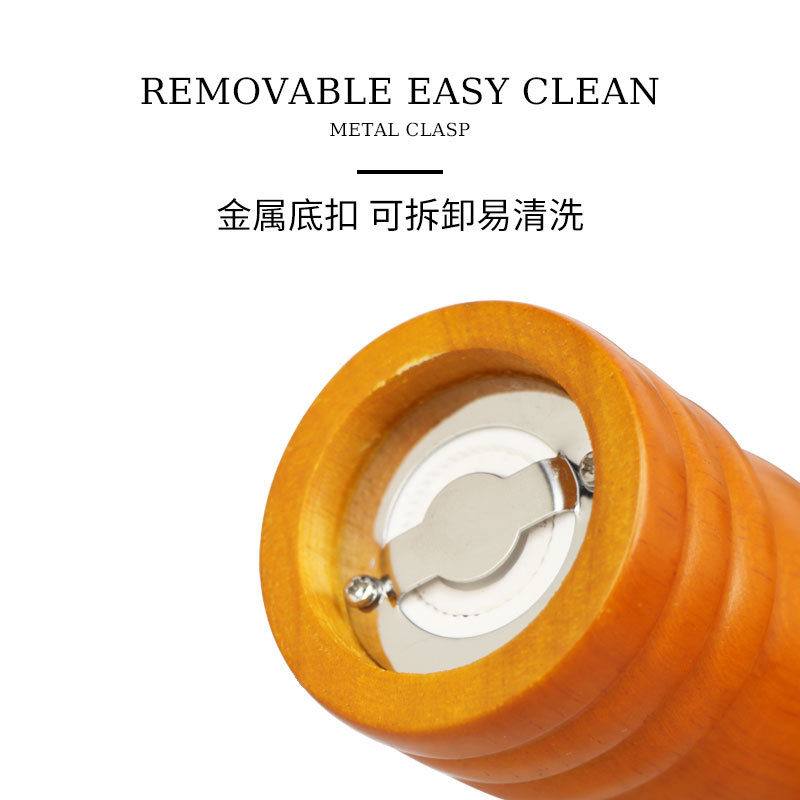 Alimentos manuales pimienta molída sal marina condimento pimienta negra sólida granos de pimienta molída sésamo especias artefacto