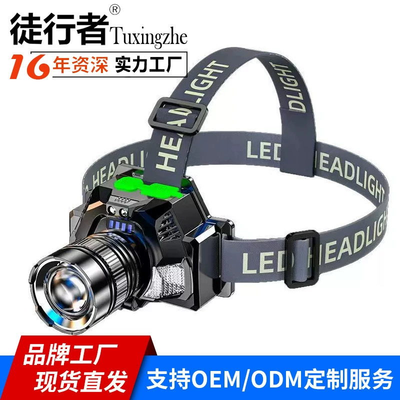 Трансграничный индукционный налобный фонарь New Wave с зарядкой через USB Наружное освещение яркий налобный фонарь Ночная рыболовная лампа