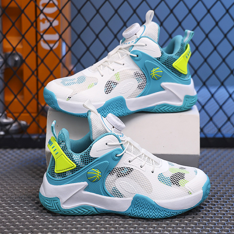 Zapatos de baloncesto para niños 2025 nuevos niños de mediano tamaño para niños de otoño entrenamiento transpirable para correr deportes