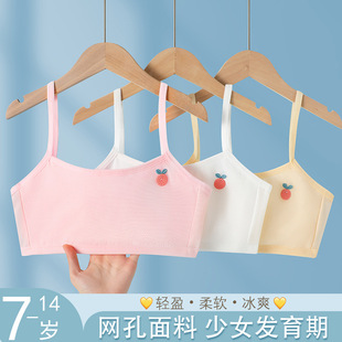 Girls' underwear development period 6-14 years old girl bra children's underwear primary school students junior high school small vest cotton anti-bump