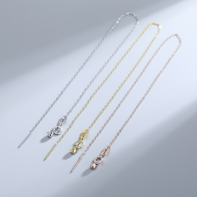 S925 sterling silver beaded bracelet universal beaded cross chain O-shaped bracelet diy beaded chain accessories S925 sterling silver beaded bracelet universal beaded cross chain O-shaped bracelet diy beaded chain accessories