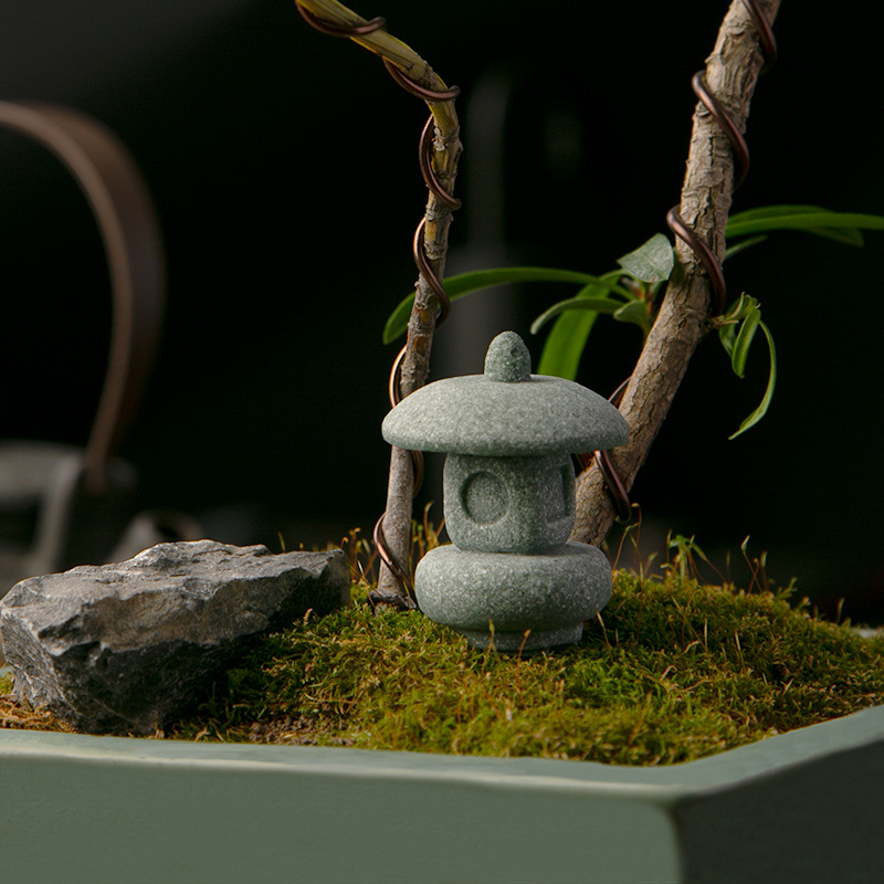 仿真景观石灯笼小石亭摆件家居玄关亭子摆设园艺花卉盆景造景装饰