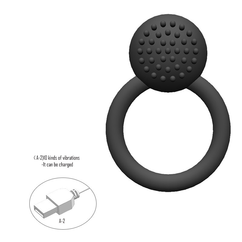 Rechargeable Vibrating Cock Ring, 10 Vibration Modes, USB-C Charging, Silicone — detail image 10