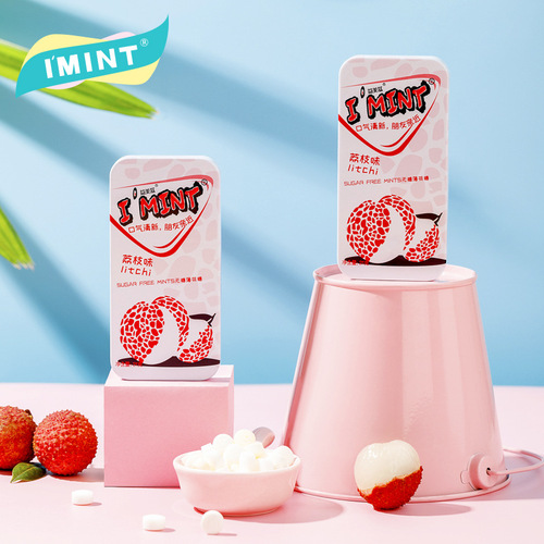 IMINT Sugar-Free Gum for Children - Leisure, Internet Star Snack, Mint Candy, Throat Moisturizing, Fresh Breath Hard Candy - Wholesale 21g