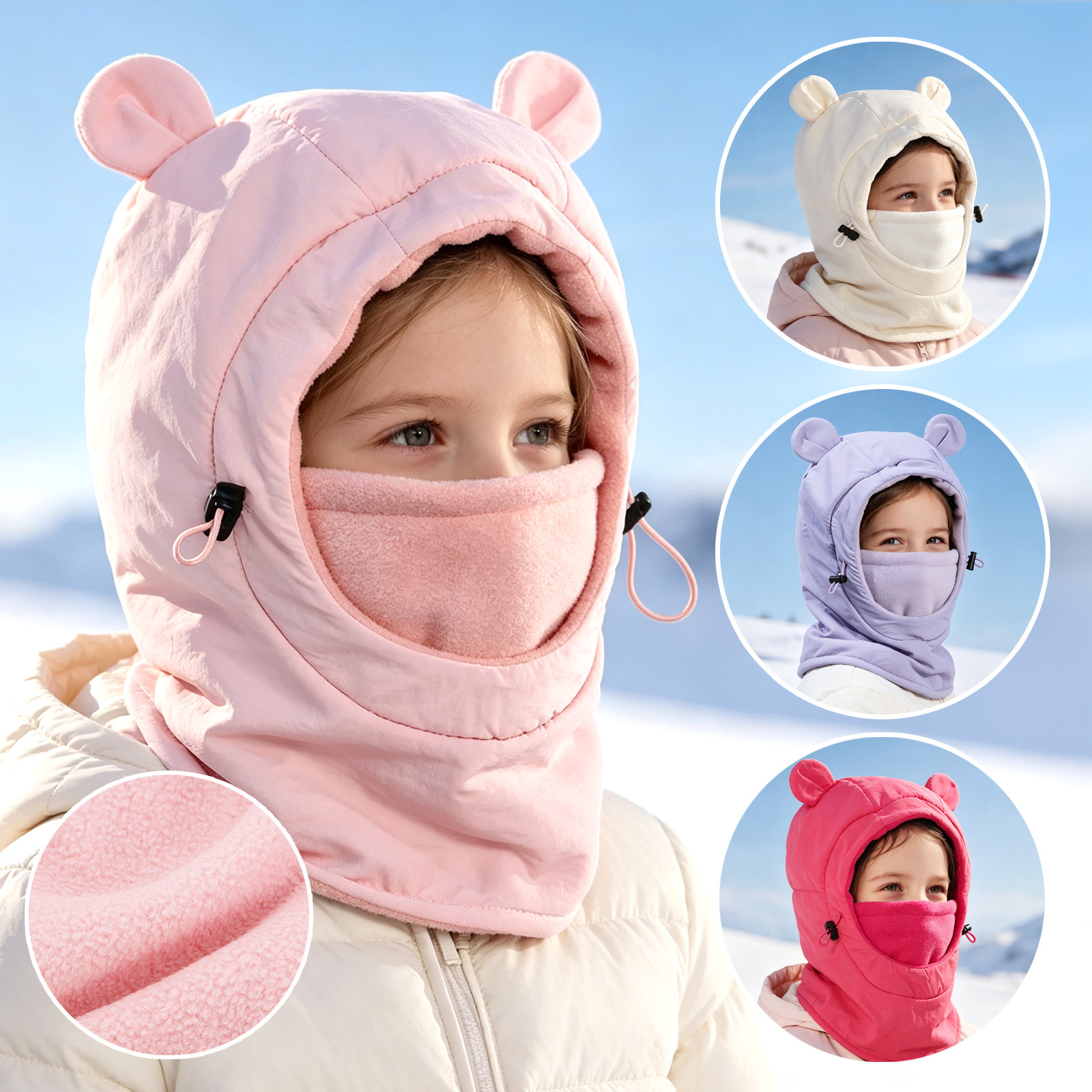Children's Pullover Hat For Outdoor Skiing, Ear And Neck Protection,...