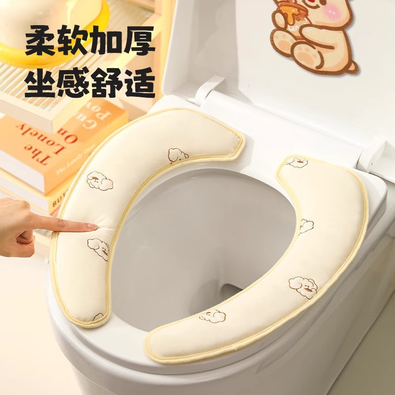 马桶坐垫2025新款冬季卫生间加厚防水可水洗静电吸附通用马桶垫子