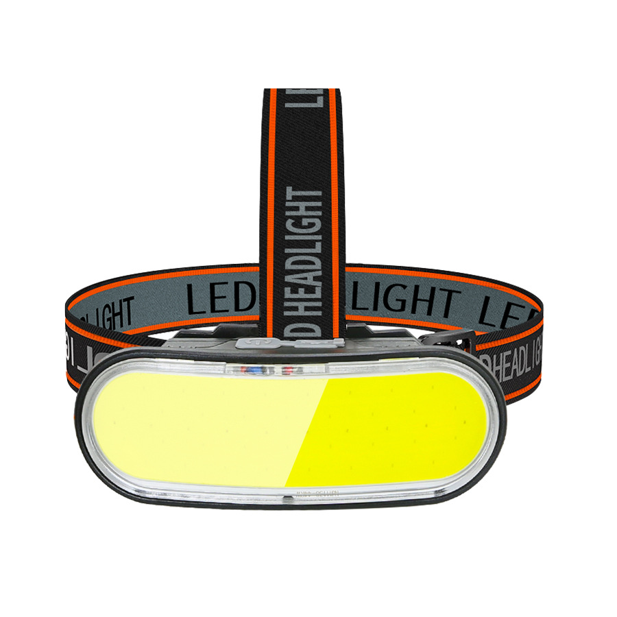 Transfronterizo doble fuente de luz luz alta luz remota linterna de cabeza al aire libre iluminación de pesca nocturna doméstica luz alta luz led faro