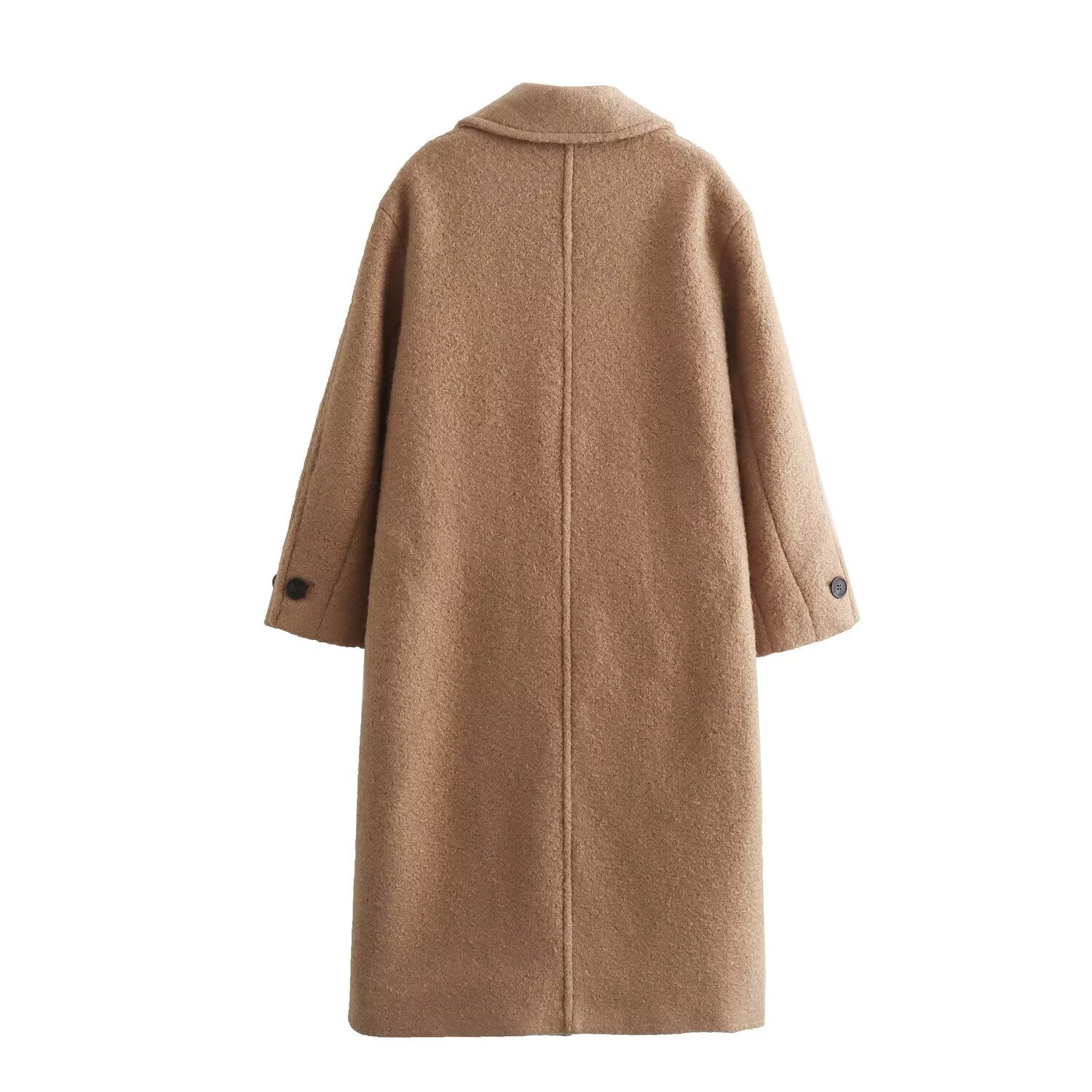 Vêtements pour femmes 2024 automne et hiver nouveau tempérament de mode de rue manteau long en cuir perlé_voghion.com
