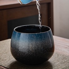 洗茶渣盂水桶杯茶缸水建水陶瓷废水缸茶道配件茶洗家用桌面垃圾桶