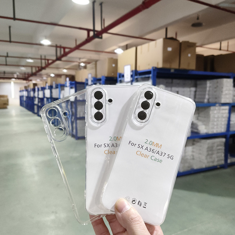 Suitable for Samsung A55 A25 A15 A37 A16 A57 2.0mm All-Inclusive Transparent Mobile Phone Case Tpu Protective Cover