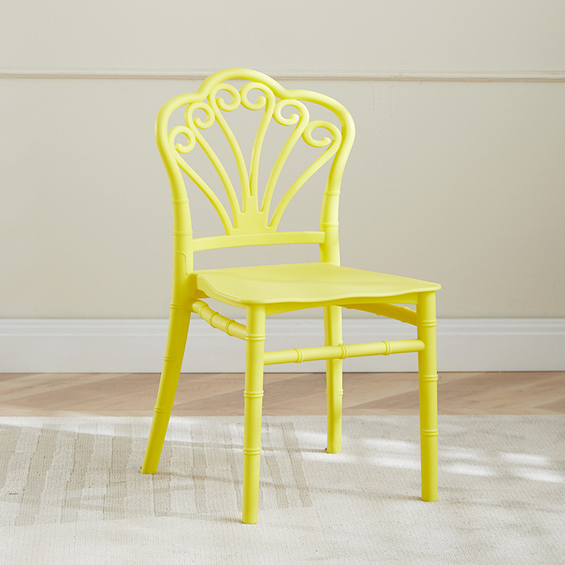 Silla infantil de bambú para banquetes, jardín de infantes o comedor, con respaldo integrado, uso doméstico o escolar