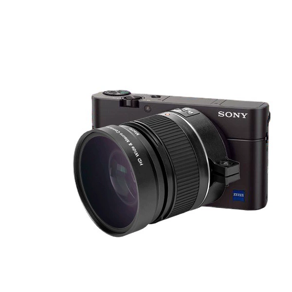 IBOOLO 49 мм широкоугольный макро двухв-1 объектив, подходит для Sony ZV1 ZV-1 RX10